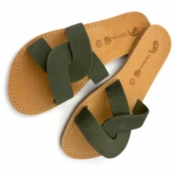 Théluto Mules Prune | Vert kaki Sale