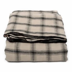 Le Monde Sauvage Linge De Table|Art De La Table|Nappe Highlands à carreaux en lin lavé |