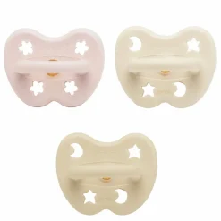 Hevea Pack découverte de 3 tétines | Rose poudré