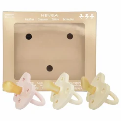 Hevea Pack découverte de 3 tétines | Rose poudré