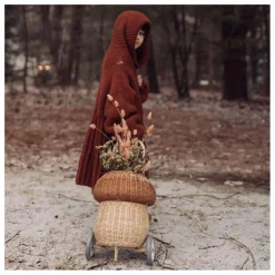 Olli Ella Panier à roulettes en rotin Champignon Naturel Clearance