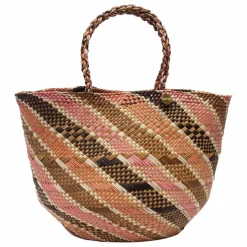 Discount Guanabana Panier Canasto New Stripes Small | Orange