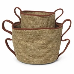 Ferm Living Panières Verso - Set de 2 | Brique Discount