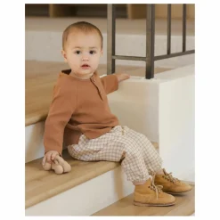 Quincy Mae Pantalon à Carreaux Gaze de Coton Bio |