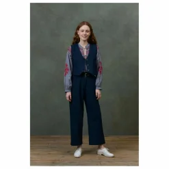 Femme Louise Misha Pantalon Abuela Heringbone Laine - Collection Femme |