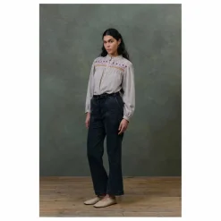 Sale Louise Misha Pantalon Arlovie Coton Bio - Collection Femme | Charbon