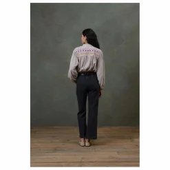Sale Louise Misha Pantalon Arlovie Coton Bio - Collection Femme | Charbon