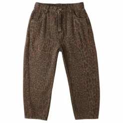 Online Rylee + Cru Pantalon Barrel Leopard | Marron