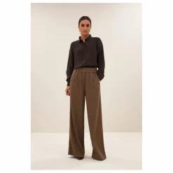 By Bar Pantalon Benji Tweed | Marron Discount