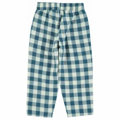 Piupiuchick Pantalon Carreaux Coton Bio | Bleu Sale