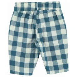 Piupiuchick Pantalon Carreaux Coton Bio | Bleu Sale