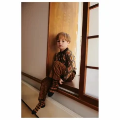 Enfant FUB Pantalons, Joggers|Pantalons Jeggings|Pantalon Carreaux Laine de Mérinos |