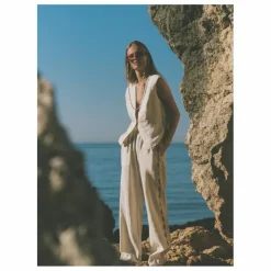 Femme Soleil Soleil Pantalons|Pantalon Celine Broderies Lin |