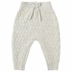 Quincy Mae Pantalon Chiné Maille Fibres Recyclées | Bleu pâle