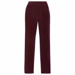Outlet Pomandère Pantalon Droit Elastiqué Velours Côtelé | Bordeaux