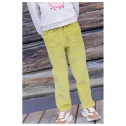 Bonton Pantalon Duck Velours Côtelé | Jaune vert