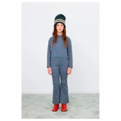 Tinycottons Pantalon Evasé Côtelé Pommes Coton Bio | Bleu marine New