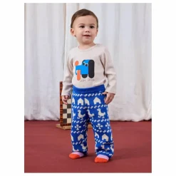 Sale Bobo Choses Pantalon Ferme Maille Coton Bio | Bleu