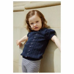 Copenhagen Colors Pantalon Flare Rayé | Bleu marine Discount