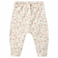 Quincy Mae Pantalon Fleuri Coton Bio | Ivoire Outlet