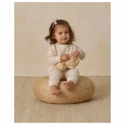 Quincy Mae Pantalon Fleuri Coton Bio | Ivoire Outlet