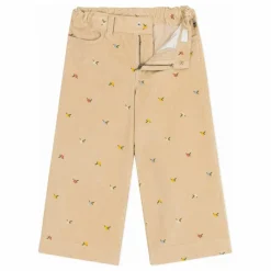 Petit Bateau Pantalon Fleuri Velours Côtelé | Beige Clearance