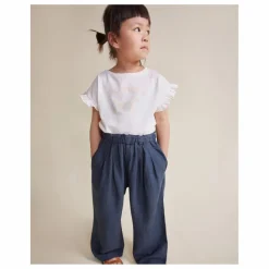 Online Búho Pantalon Fluide Lin | Bleu nuit