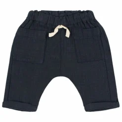 Búho Pantalon Gaze de Coton Bio | Bleu nuit Online