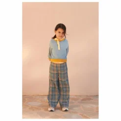 Online Longlivethequeen Pantalon Large Carreaux | Bleu