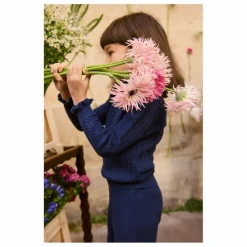 Louise Misha Pantalon Large Salia Laine | Bleu marine