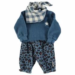 Enfant Piupiuchick Pantalons, Joggers|Pantalons, Jeans|Pantalon Léopard Velours Côtelé |