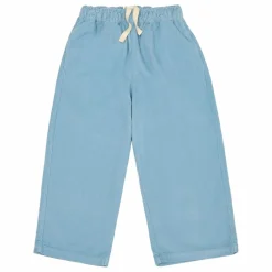 Main Story Pantalon Lounge Velours Côtelé Coton Bio | Bleu Clair