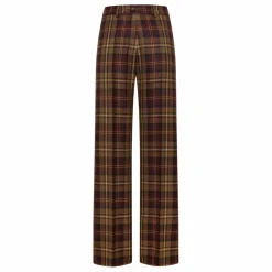 Femme Momoni Pantalon Milton Carreaux Laine Vierge |