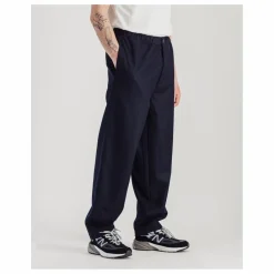 Parages Pantalon Nomad Laine | Bleu marine Sale