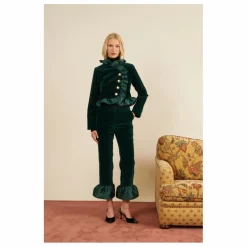 Maria de la Orden Pantalon Percy Velours Laine | Vert Best