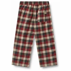 Clearance Wheat Pantalon Sasha Carreaux Coton Bio | Rouge