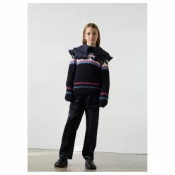 New the new society Pantalon Velours | Bleu nuit