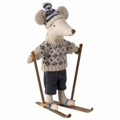 Maileg Papa souris et ses skis |
