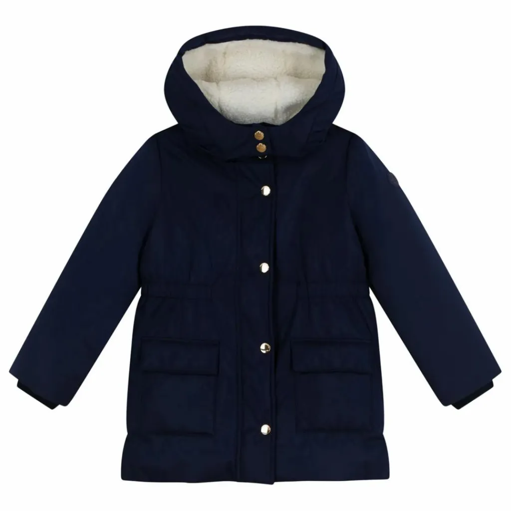 Petit Bateau Parka Mi Longue Elastiquée Unie | Bleu marine Best