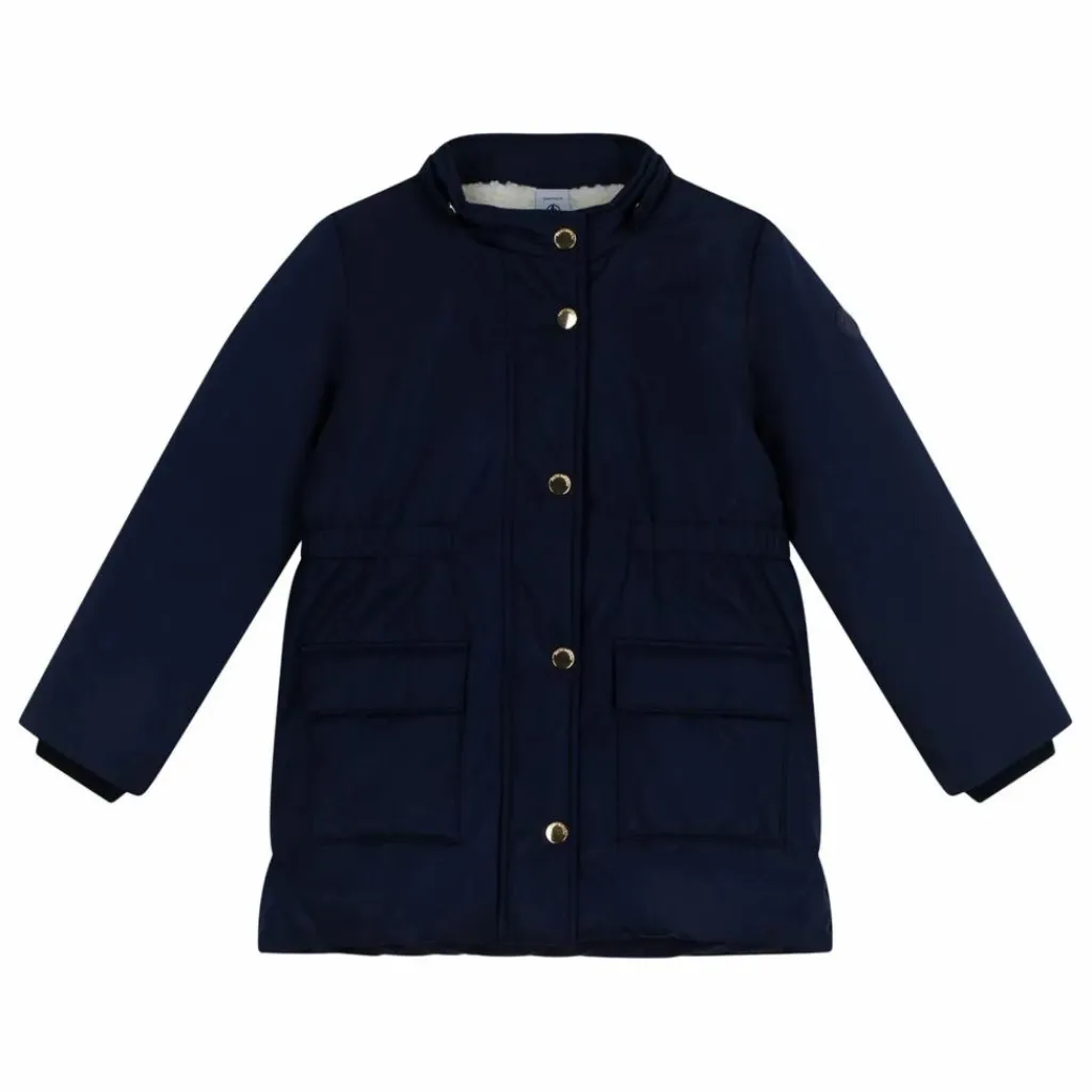 Petit Bateau Parka Mi Longue Elastiquée Unie | Bleu marine Best