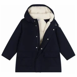 Petit Bateau Parka Mi Longue Unie | Bleu marine