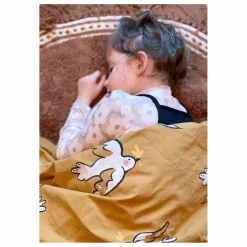 New Studio Loco Parure de lit Bird en coton bio | Ocre