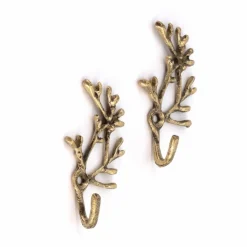 Discount Doing Goods Patères Marie Cora en laiton recyclé - Set de 2 | Mordoré