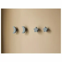 Enfant Nofred Patères, Paniers Enfant|Patères Stars & Moons - Lot de 4 |