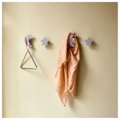 Enfant Nofred Patères, Paniers Enfant|Patères Stars & Moons - Lot de 4 | Lilas