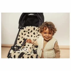 BINIBAMBA Peau de mouton pour poussette et couffin - 68x44 cm | Léopard