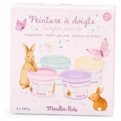 Moulin Roty Peinture à doigts pastel Les Rosalies Multicolore New