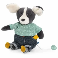 Clearance Moulin Roty Peluche musicale Puce Gris anthracite