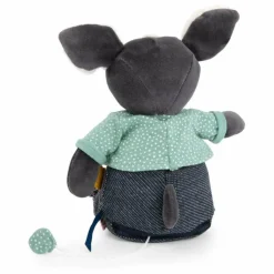 Clearance Moulin Roty Peluche musicale Puce Gris anthracite