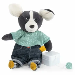 Clearance Moulin Roty Peluche musicale Puce Gris anthracite